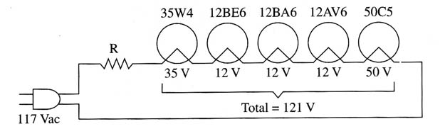 Figure 1 – Filaments in series
Figure 1 – Filaments in series