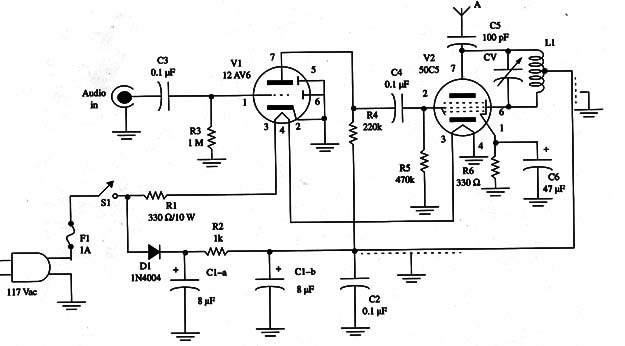 Figure 4 – Schematic diagram of the transmitter
Figure 4 – Schematic diagram of the transmitter