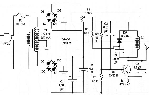 Figure 2 – Schematic diagram of the transmitter
Figure 2 – Schematic diagram of the transmitter