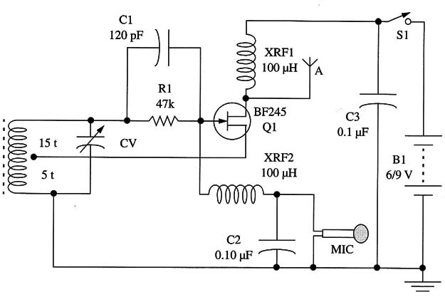 Figure 2 – Schematic circuit of the transmitter
Figure 2 – Schematic circuit of the transmitter