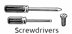 Figure 2 – Common screwdrivers
