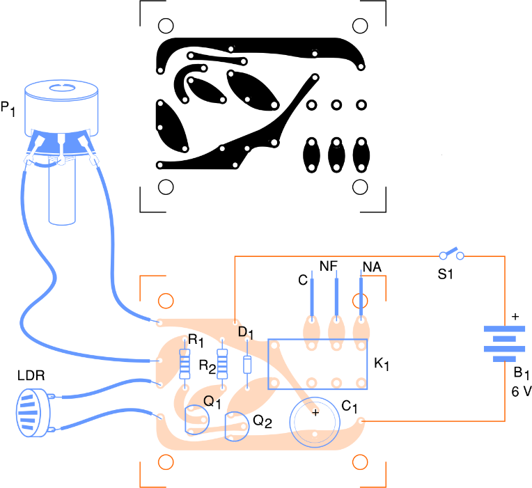 Figure 2 - Assembly of the printed circuit board.
Figure 2 - Assembly of the printed circuit board.