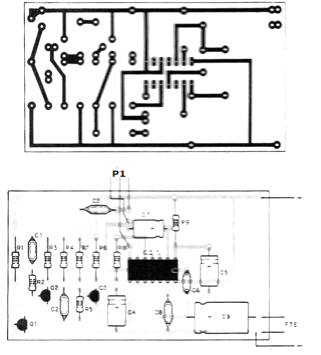 Figure 5 – Printed circuit board for assembling the sleep inducer.
Figure 5 – Printed circuit board for assembling the sleep inducer.