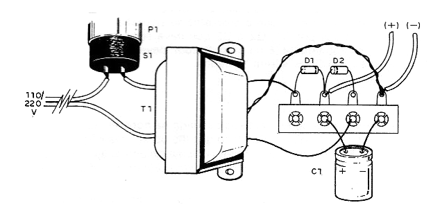 Figure 8 – Power supply assembly based on a terminal bridge.
Figure 8 – Power supply assembly based on a terminal bridge.