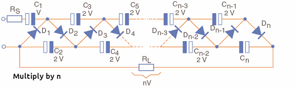 Figure 8 – This circuit multiplies the input voltage by “n”.
