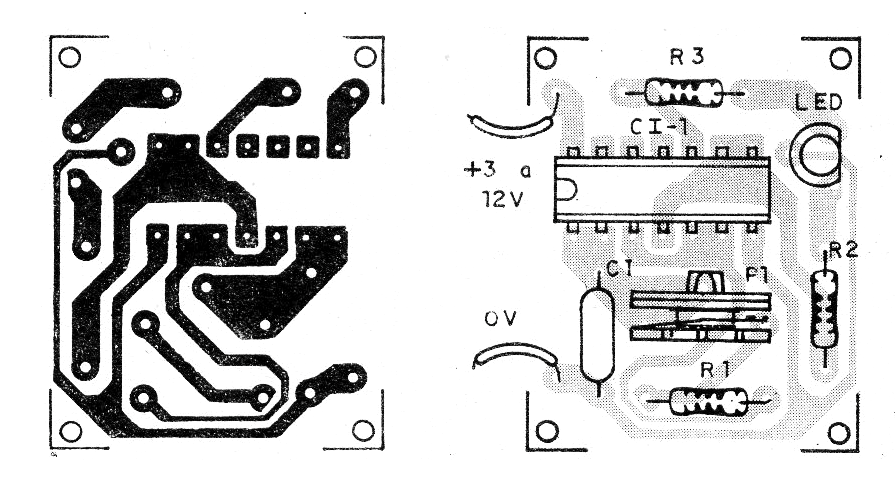 Figure 2 - Printed circuit board for mounting Figure 2 - Printed circuit board for mounting