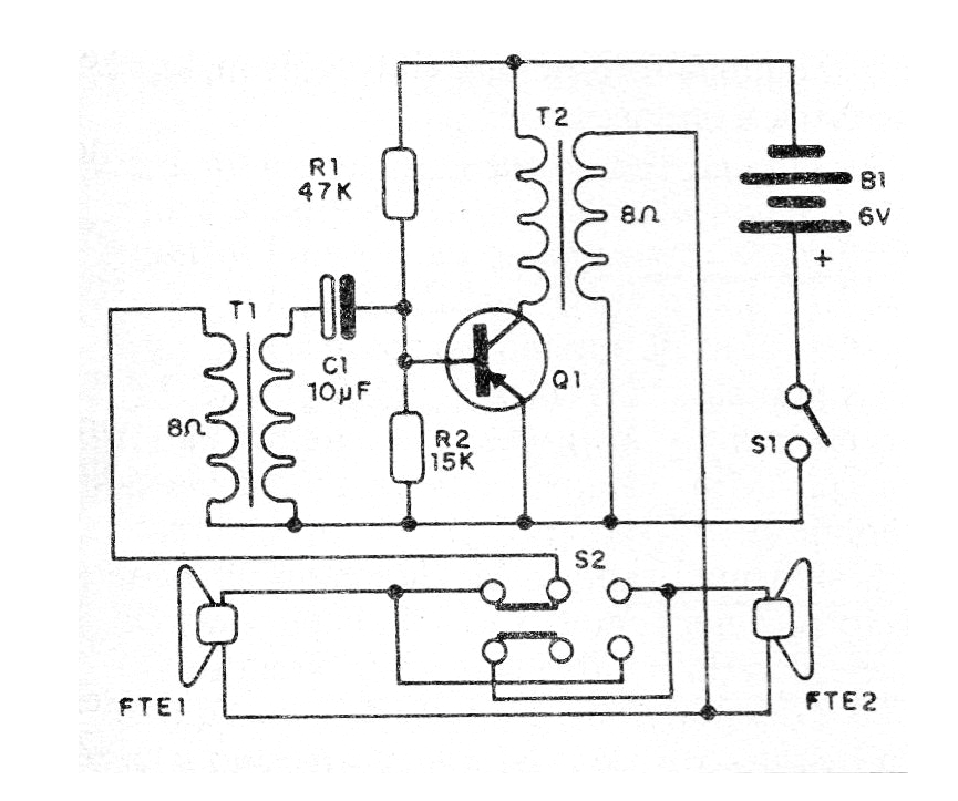 Figure 1- Intercom complete circuit Figure 1- Intercom complete circuit