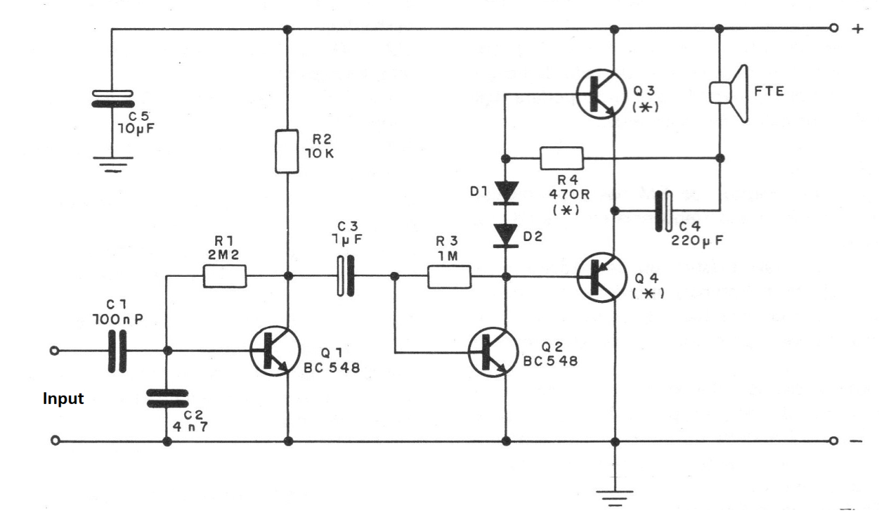 Figure 1 - Diagram of the micro-amplifier Figure 1 - Diagram of the micro-amplifier