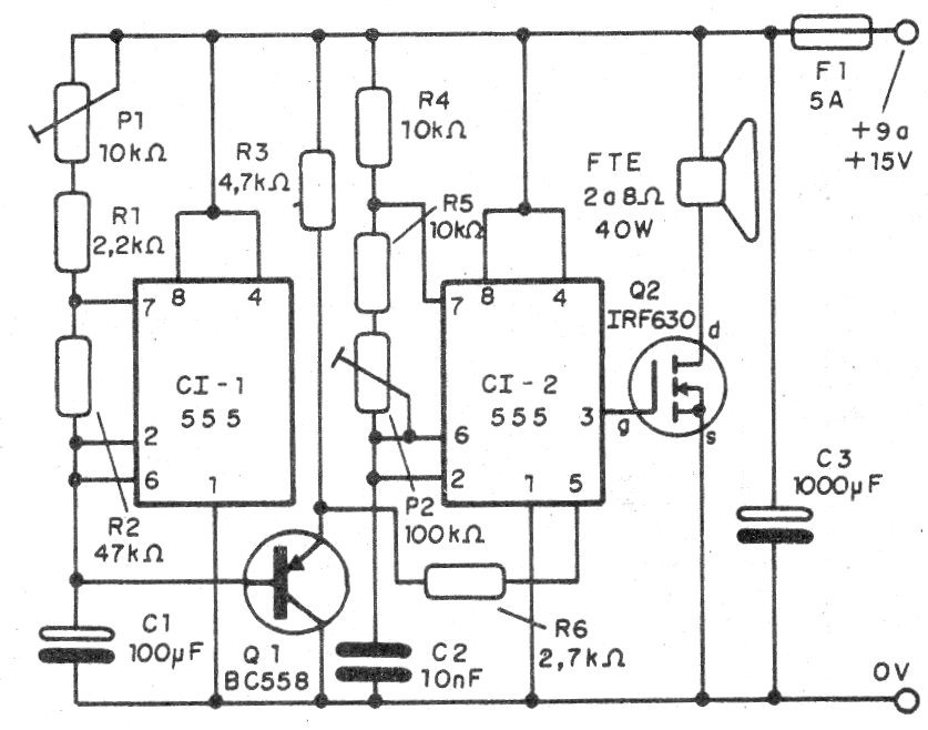 Figure 1 - Complete diagram of the siren Figure 1 - Complete diagram of the siren