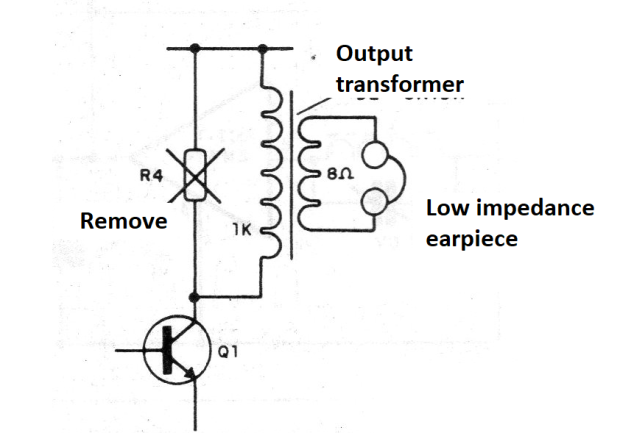 Figure 5 - Using low impedance handset Figure 5 - Using low impedance handset